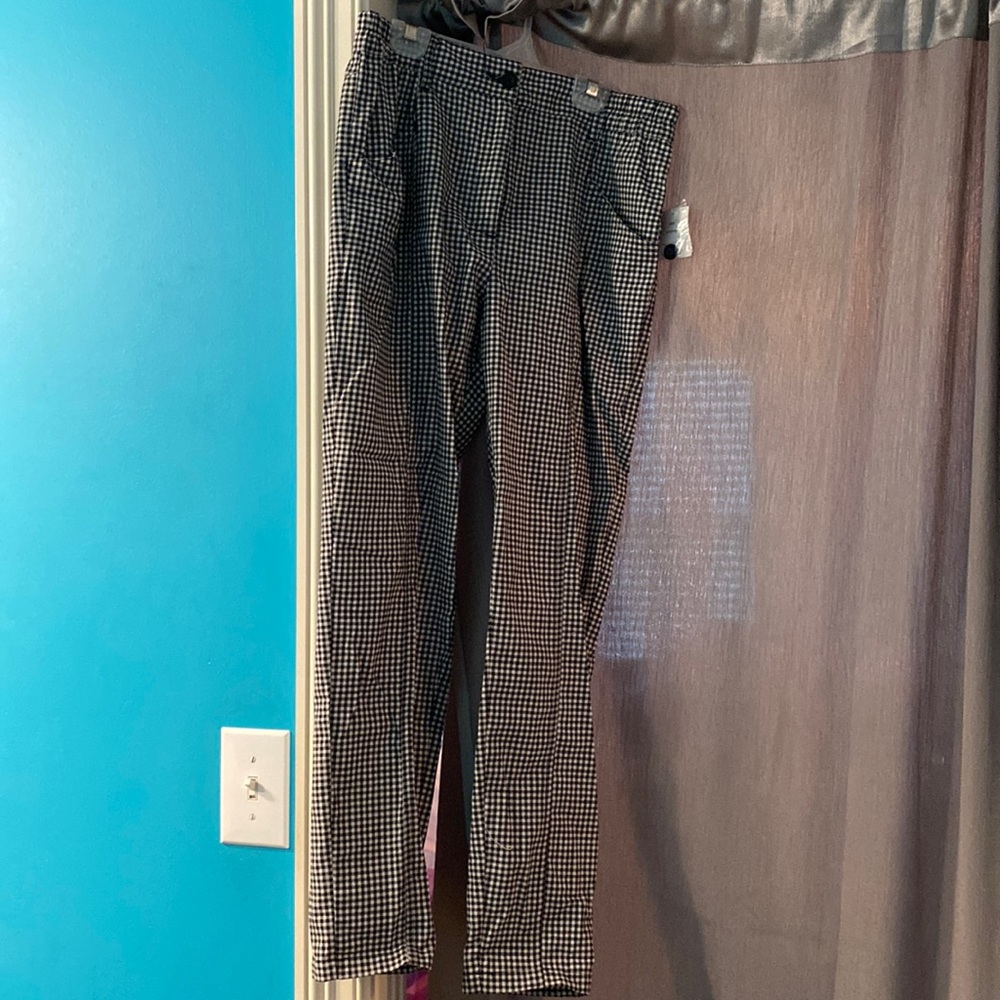 Checkered pattern pants